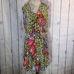 𝅺MESMERIZE Tropical Cheetah Print Dress Small